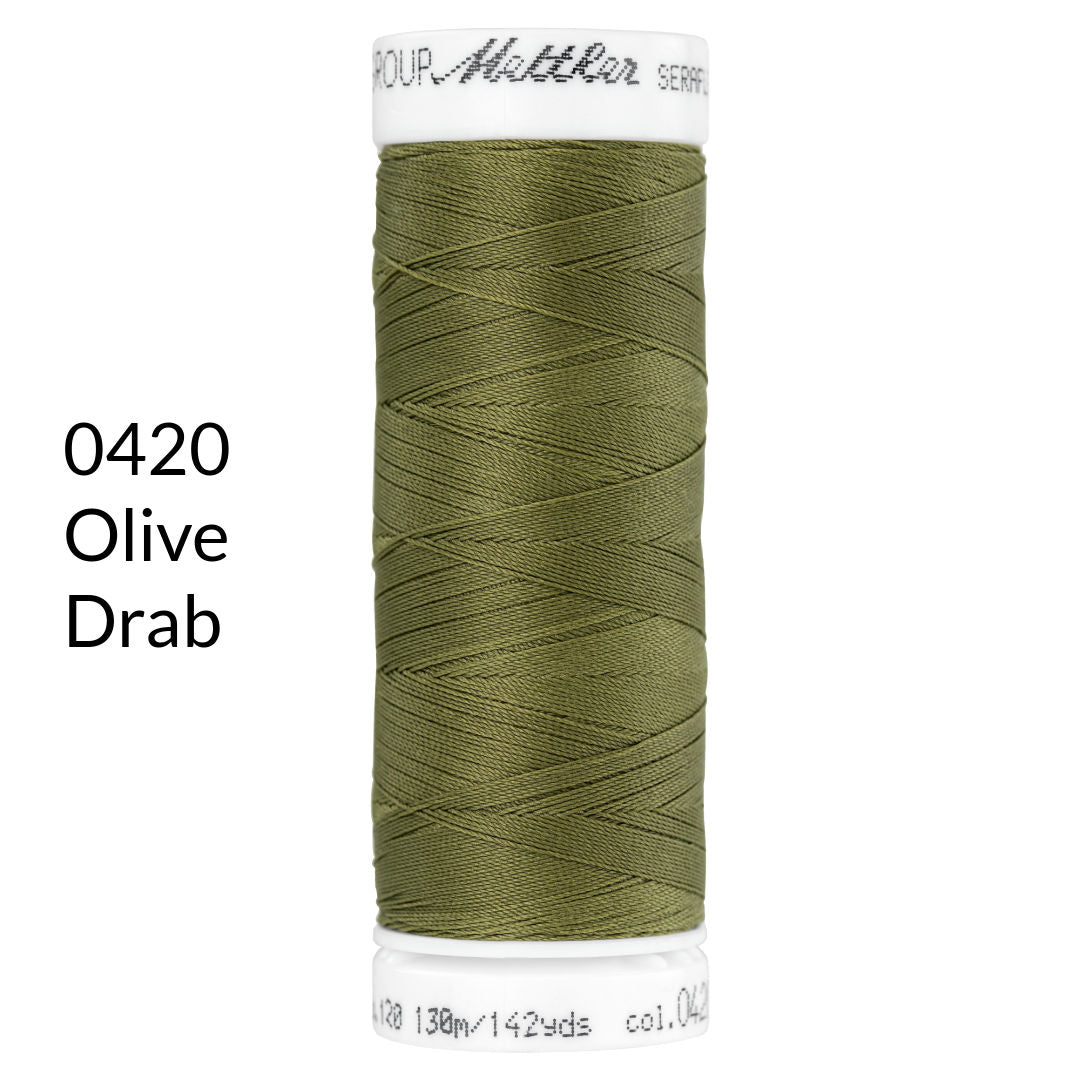 olive drab stretch sewing thread