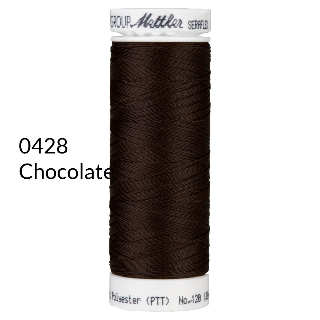 chocolate dark brown stretch sewing thread