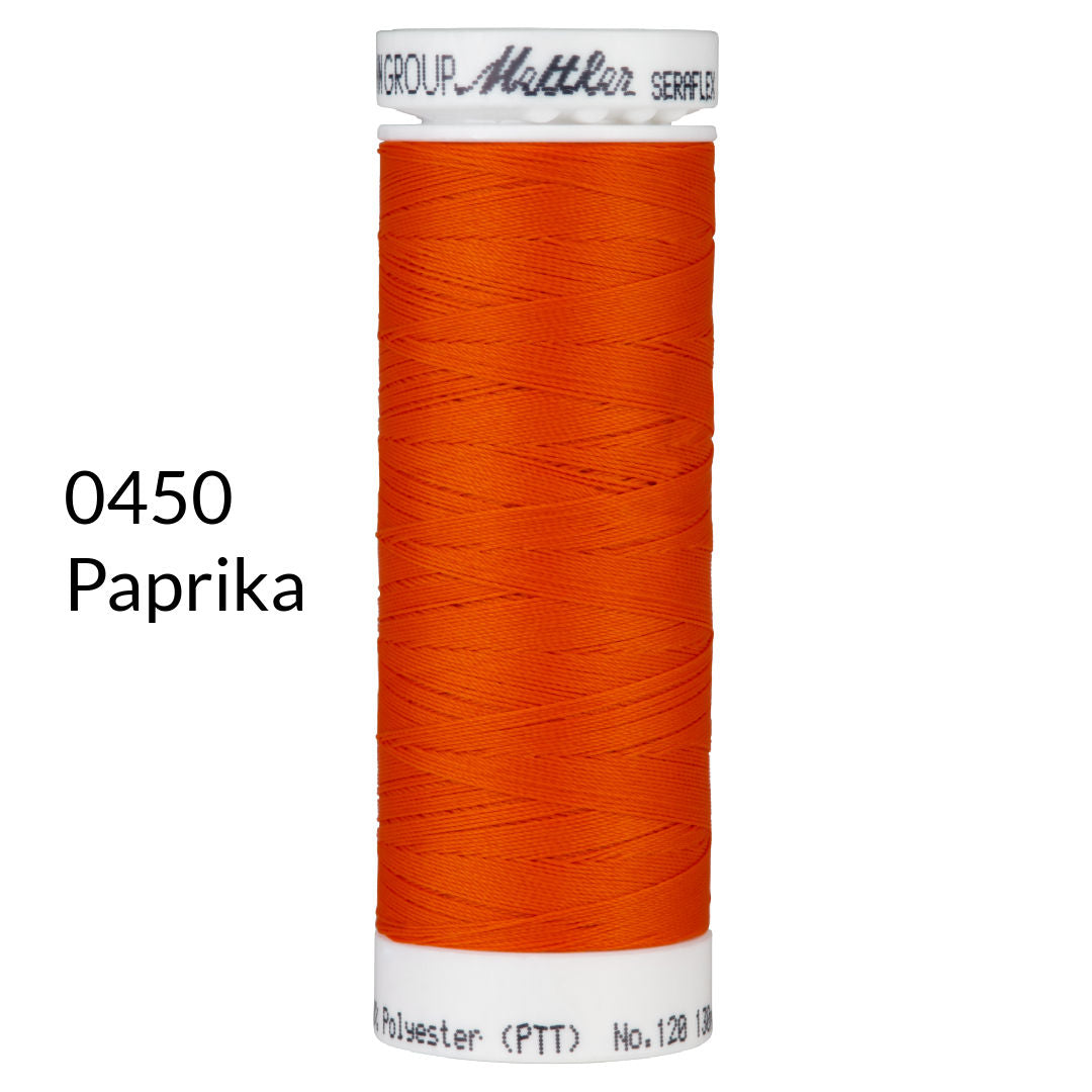 paprika deep orange stretch sewing thread