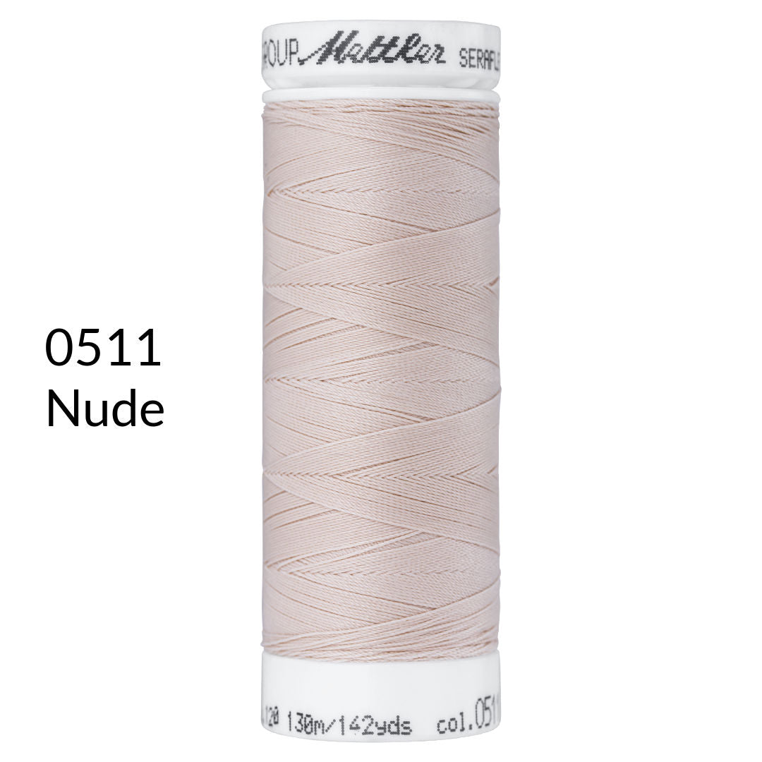 nude light beige stretch sewing thread