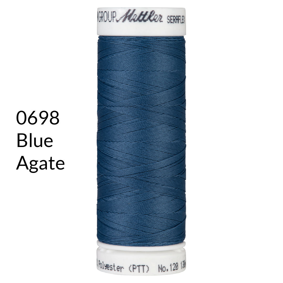 blue agate stretch sewing thread