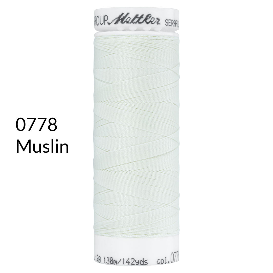 muslin off white stretch sewing thread