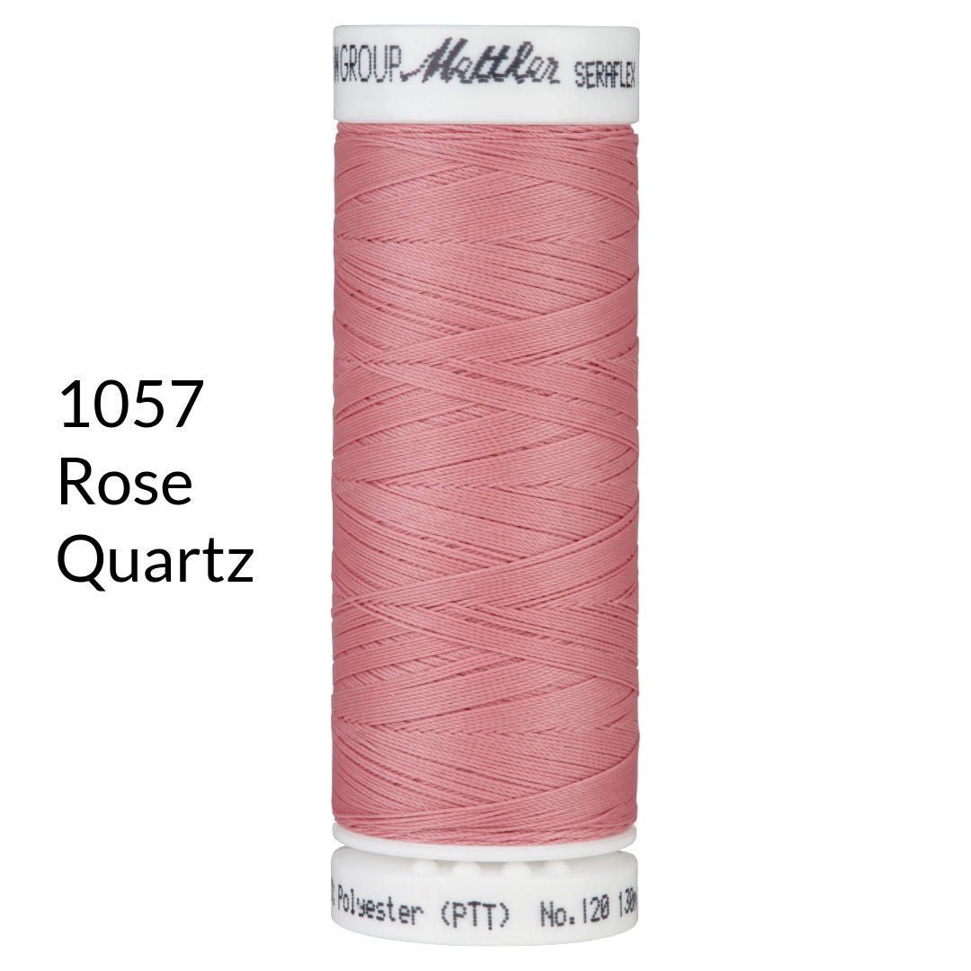rose quartz light warm pink stretch sewing thread