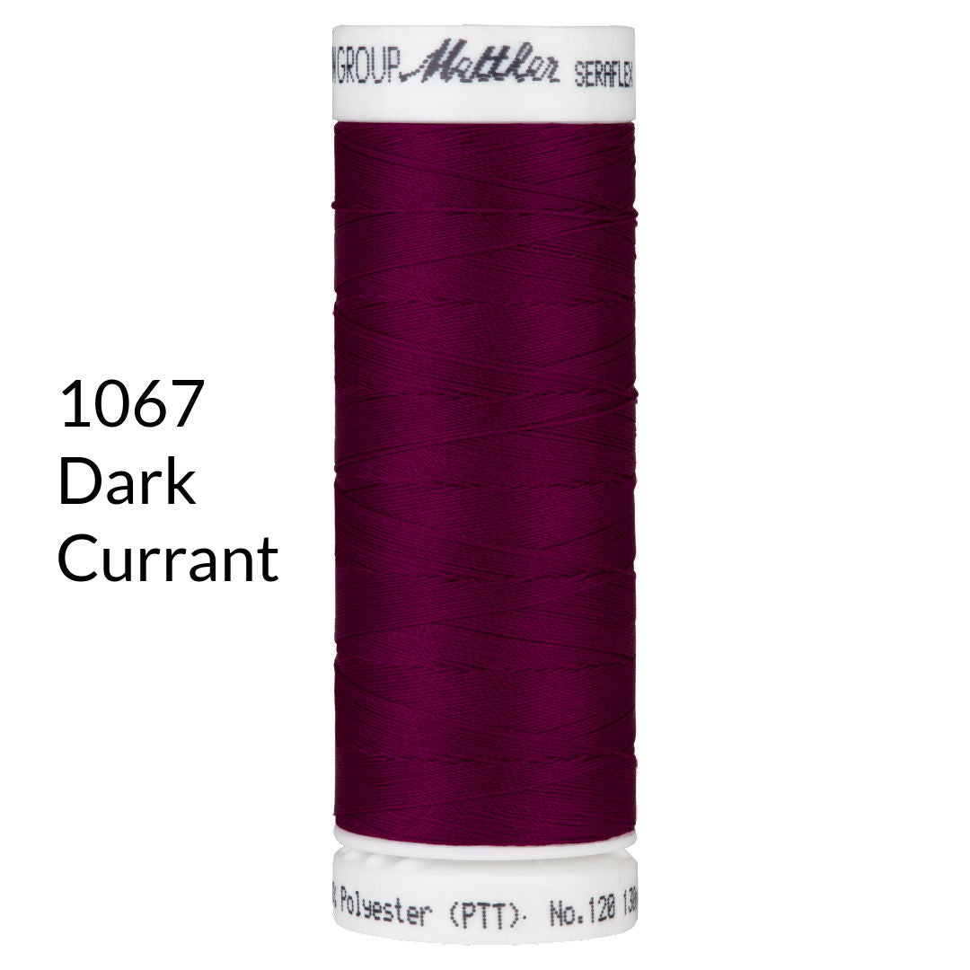 dark currant purple stretch sewing thread