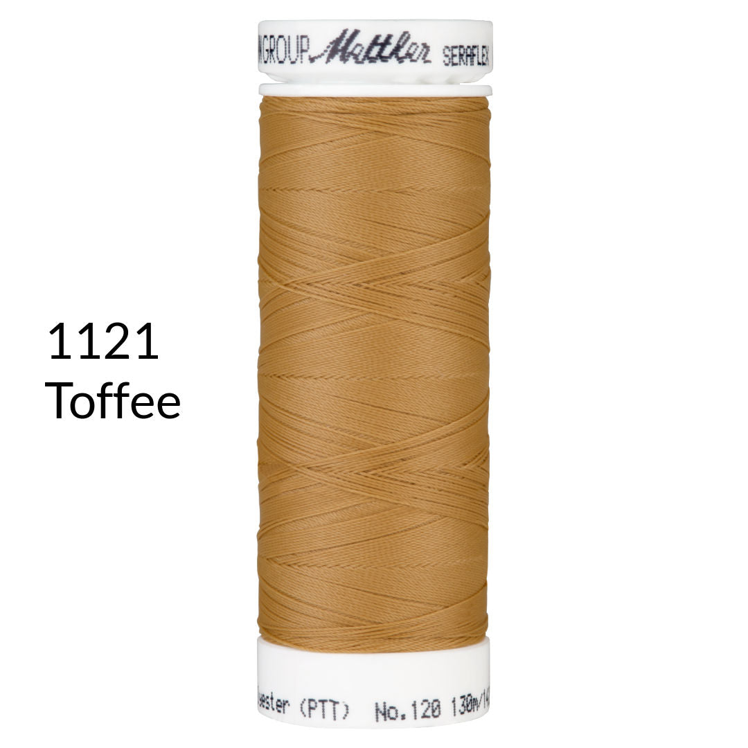 toffee light golden brown stretch sewing thread