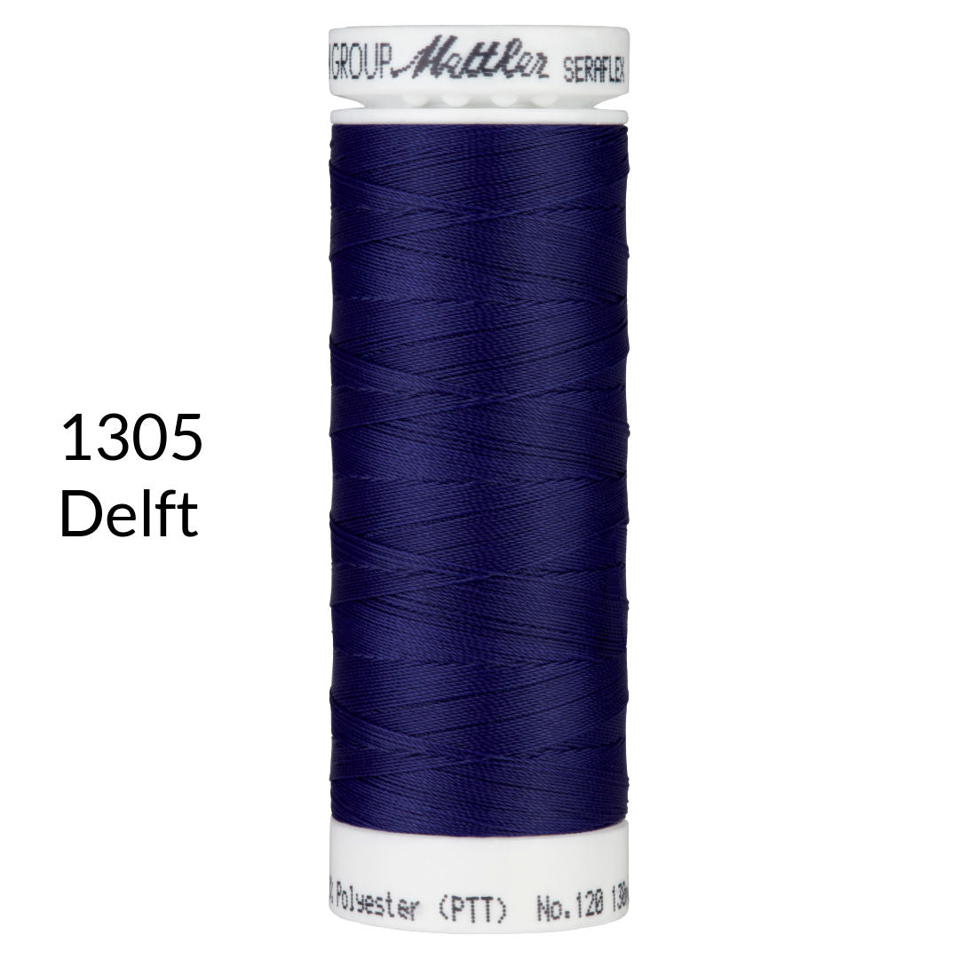 delft deep blue stretch sewing thread