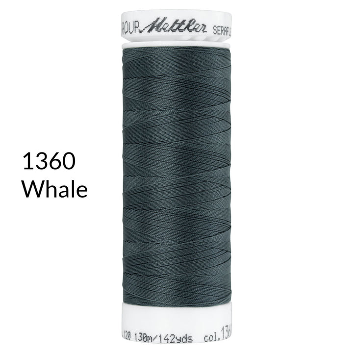 whale dark grey stretch sewing thread