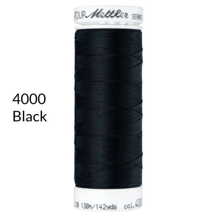 black stretch sewing thread