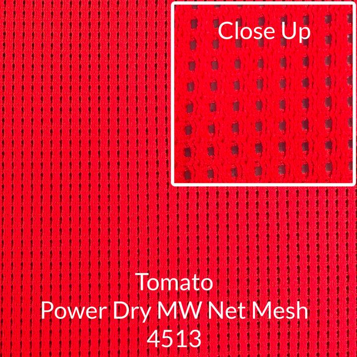 tomato red polartec power dry mid warmth net mesh style 4513 fabric