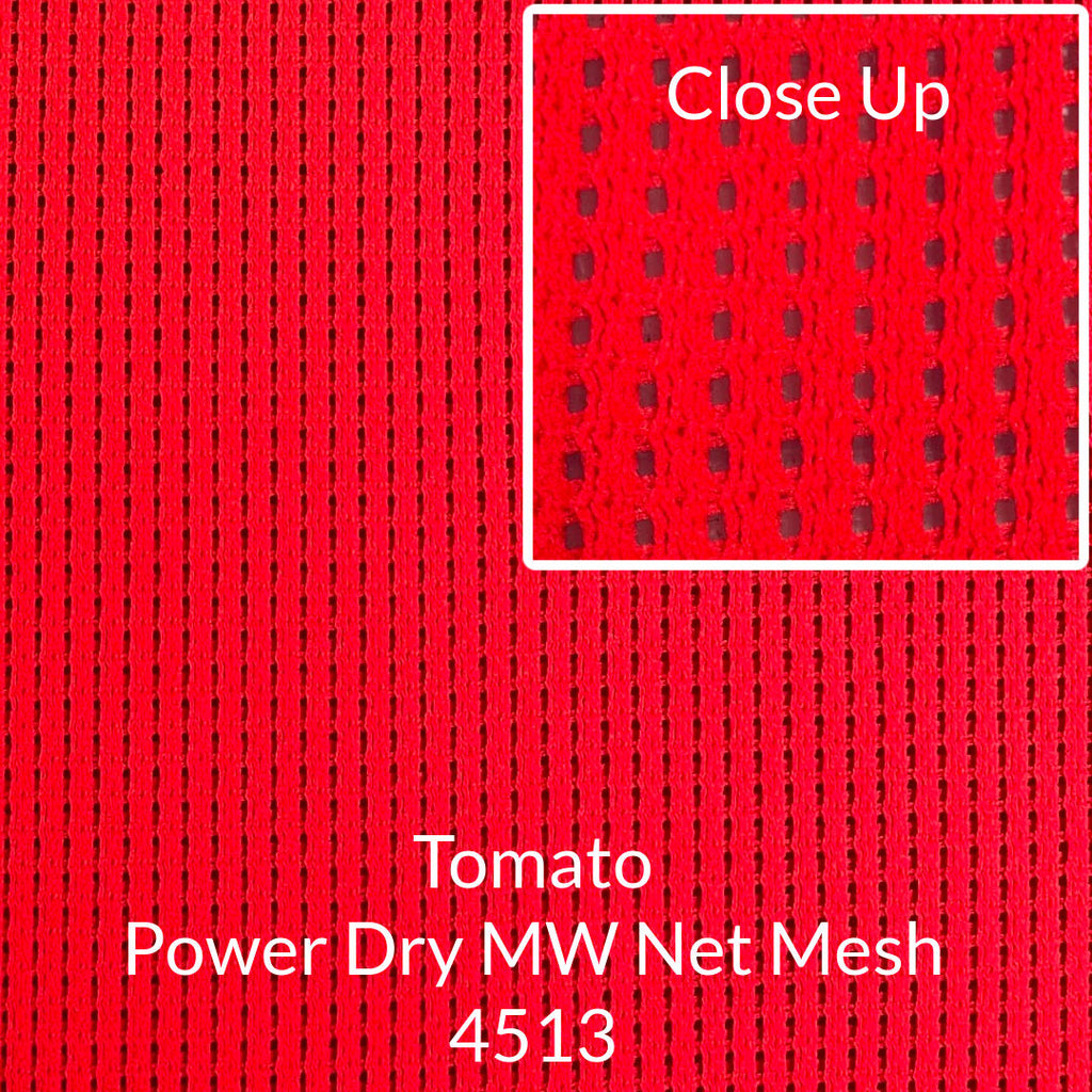 tomato red polartec power dry mid warmth net mesh style 4513 fabric