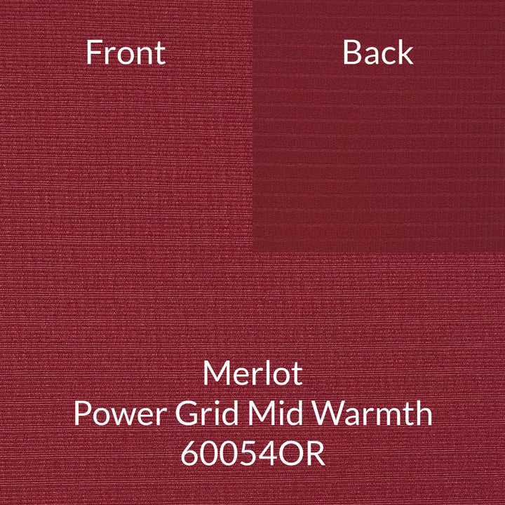 Merlot Wine Red Polartec Power Grid Mid Warmth Style 60054OR
