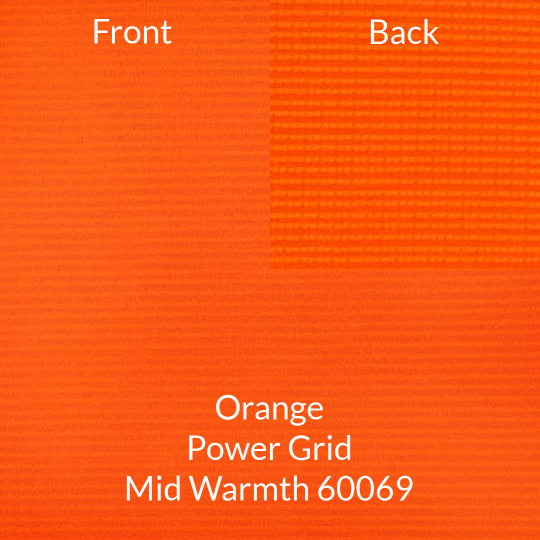 soft carrot orange polartec power grid fabric