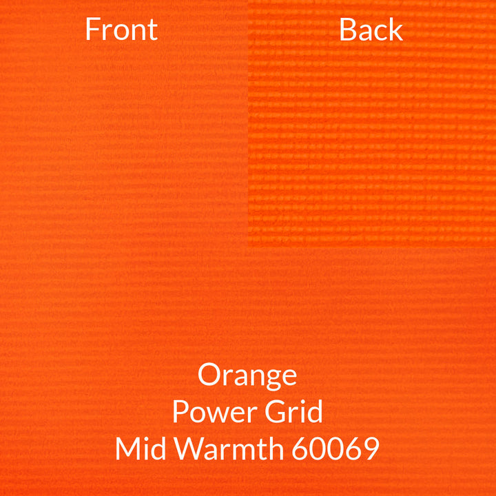 soft carrot orange polartec power grid fabric