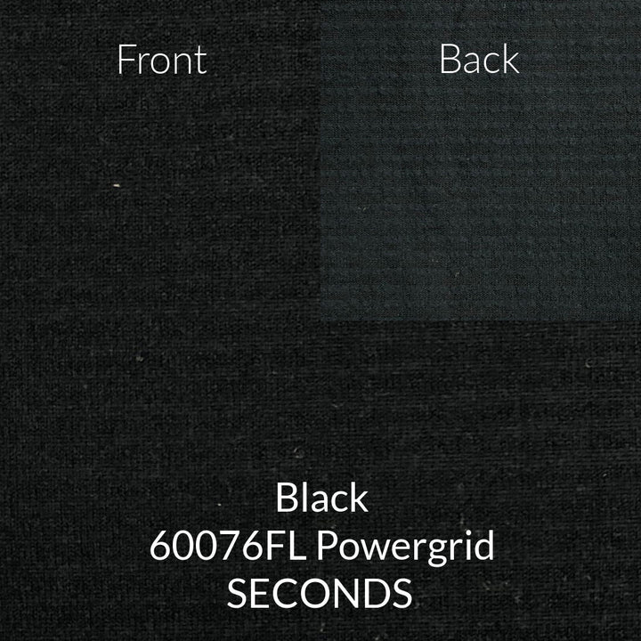 Black polartec power grid mid warmth 60076FL seconds fabric