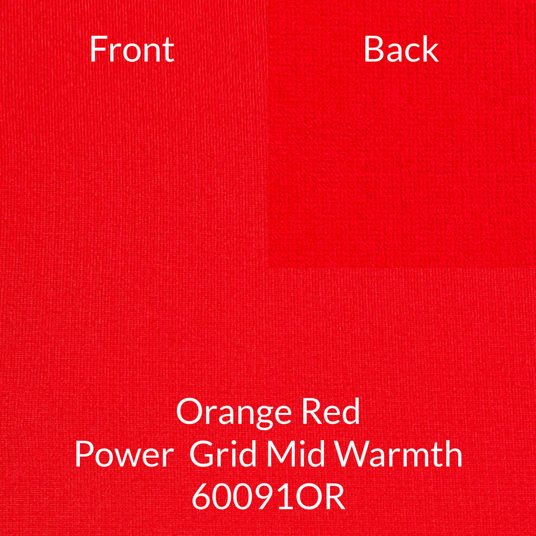 Orange Red Mid Warmth Polartec Power Grid 60091OR