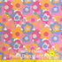 pink orange and blue large flowers on white background polartec power dry lightweight fabric #color_6017or-flower-power