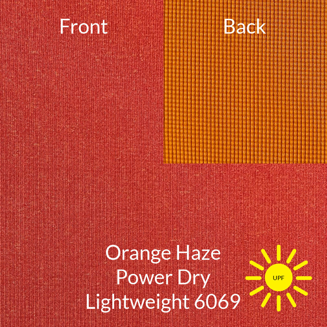 dark orange haze lightweight polartec power dry sun protective moisture wicking fabric #color_6069-orange-haze-lw-power-dry