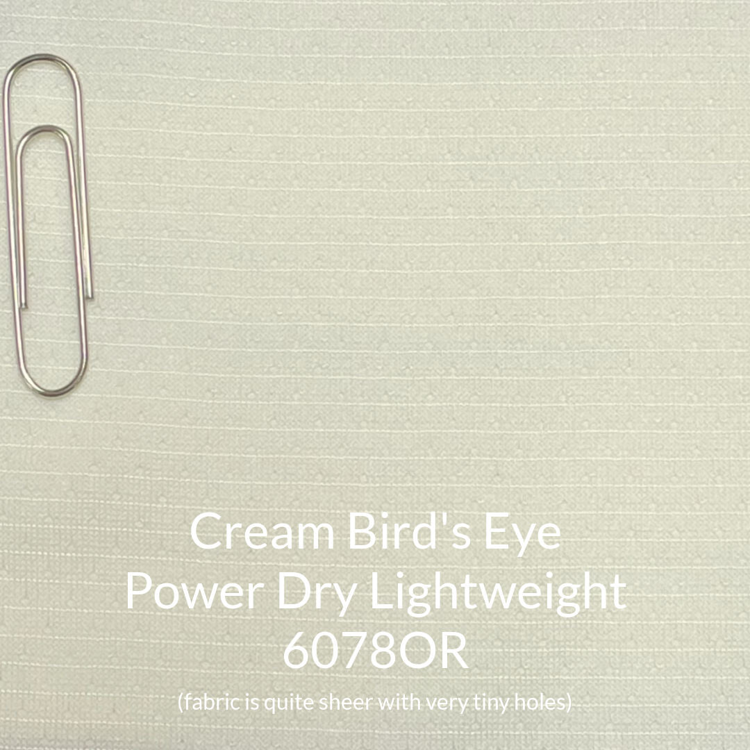 cream lightweight polartec power dry fabric with tiny birds eye mesh #color_6078or-cream-birds-eye