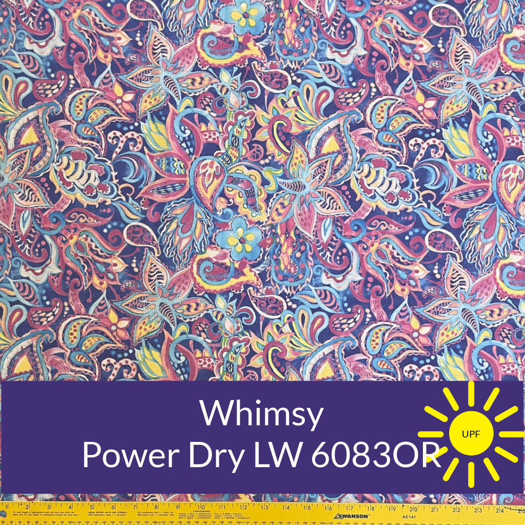pink light turquoise yellow peach on purple background lightweight polartec power dry #color_6083or-whimsy