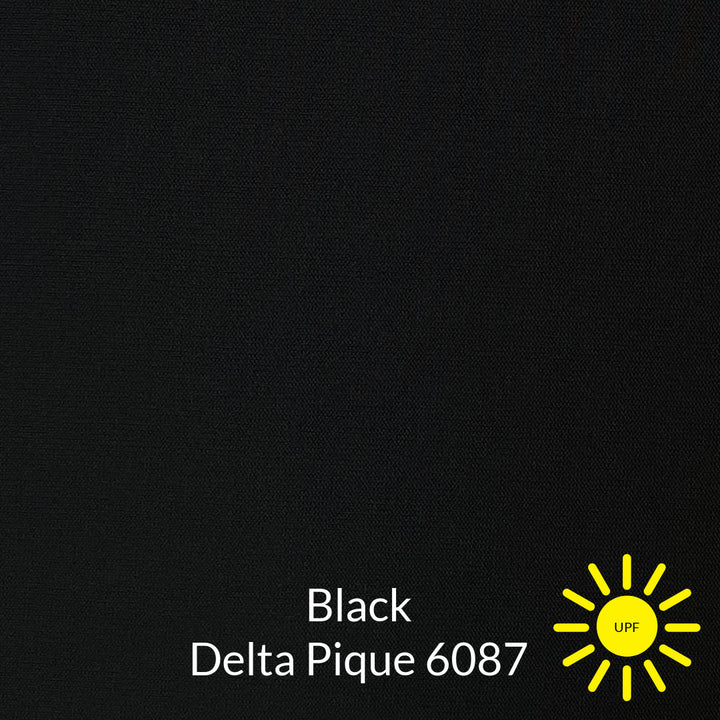 black pique sun protective cooling polartec delta fabric