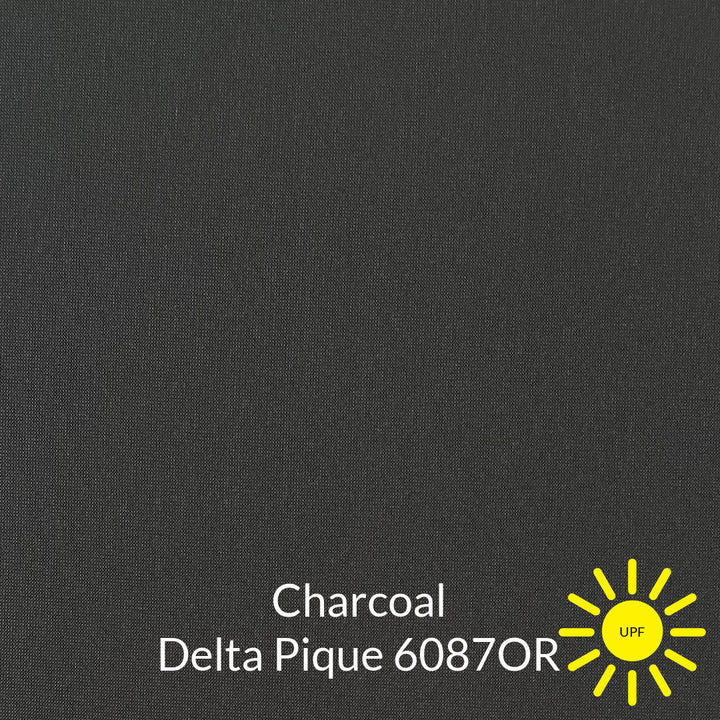 charcoal grey delta pique sun protective cooling polartec fabric