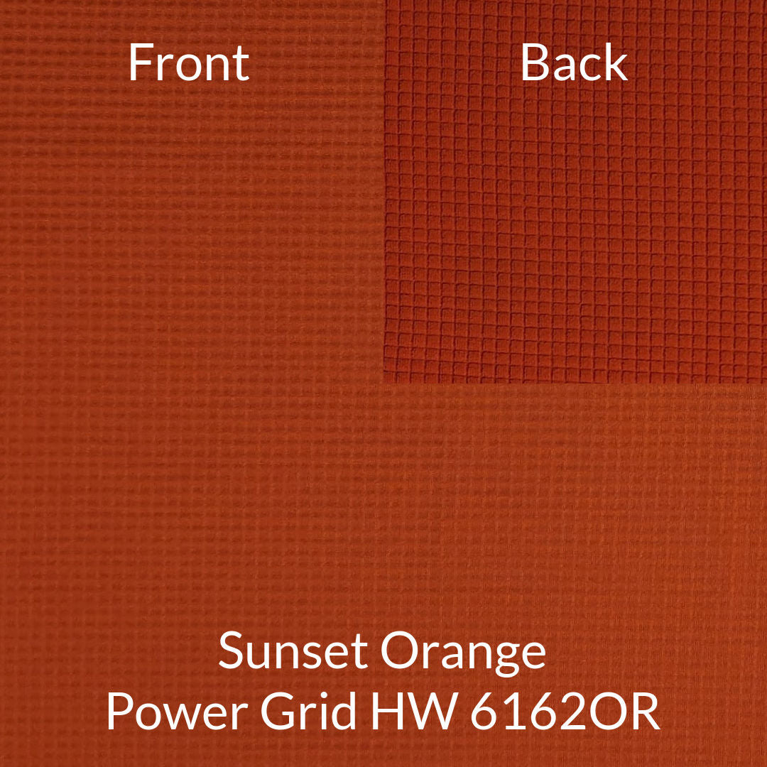 sunset rust orange polartec power grid fabric