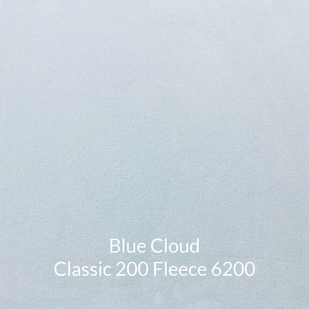 very pale blue classic 200 weight polartec fleece fabric