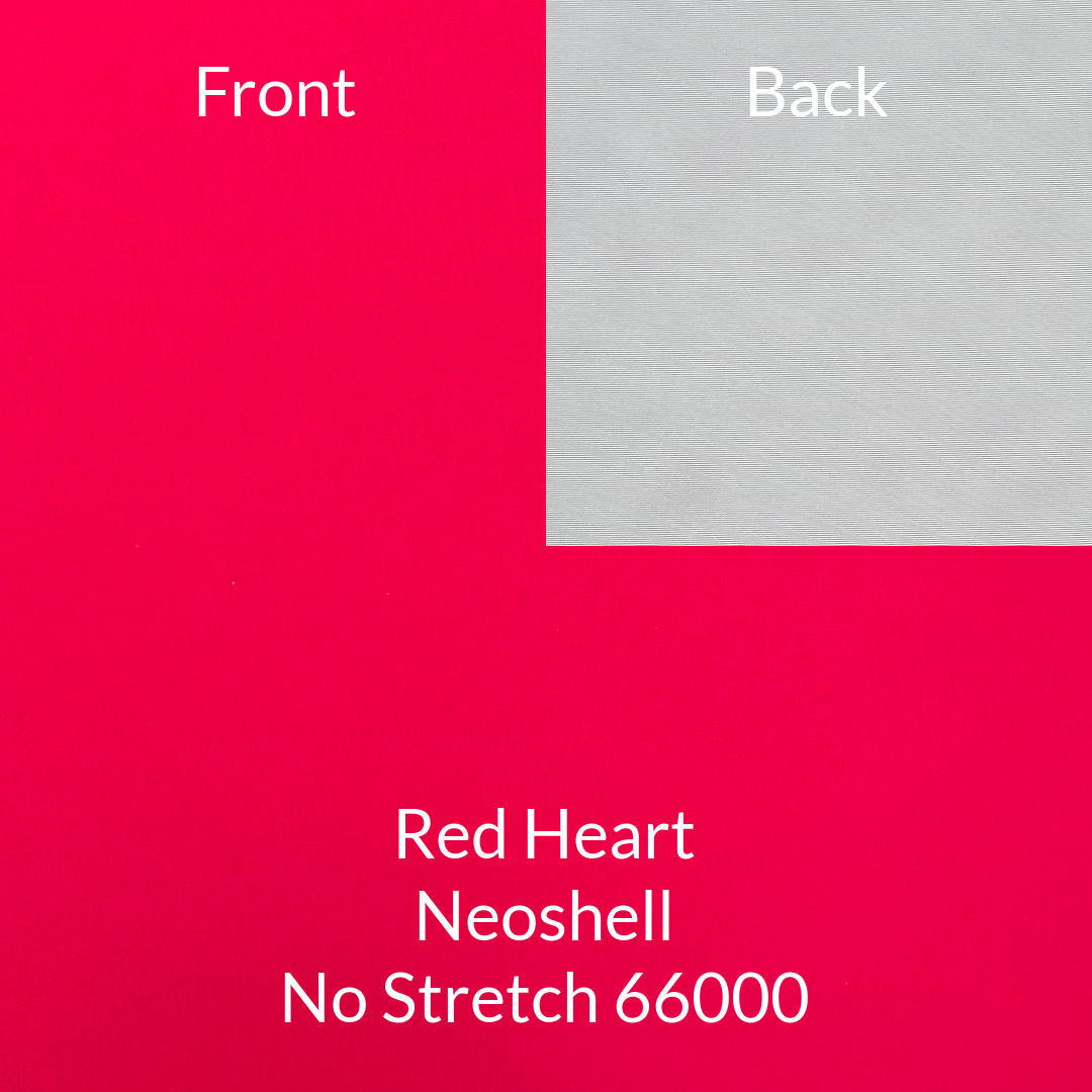 a bright red neoshell fabric without stretch