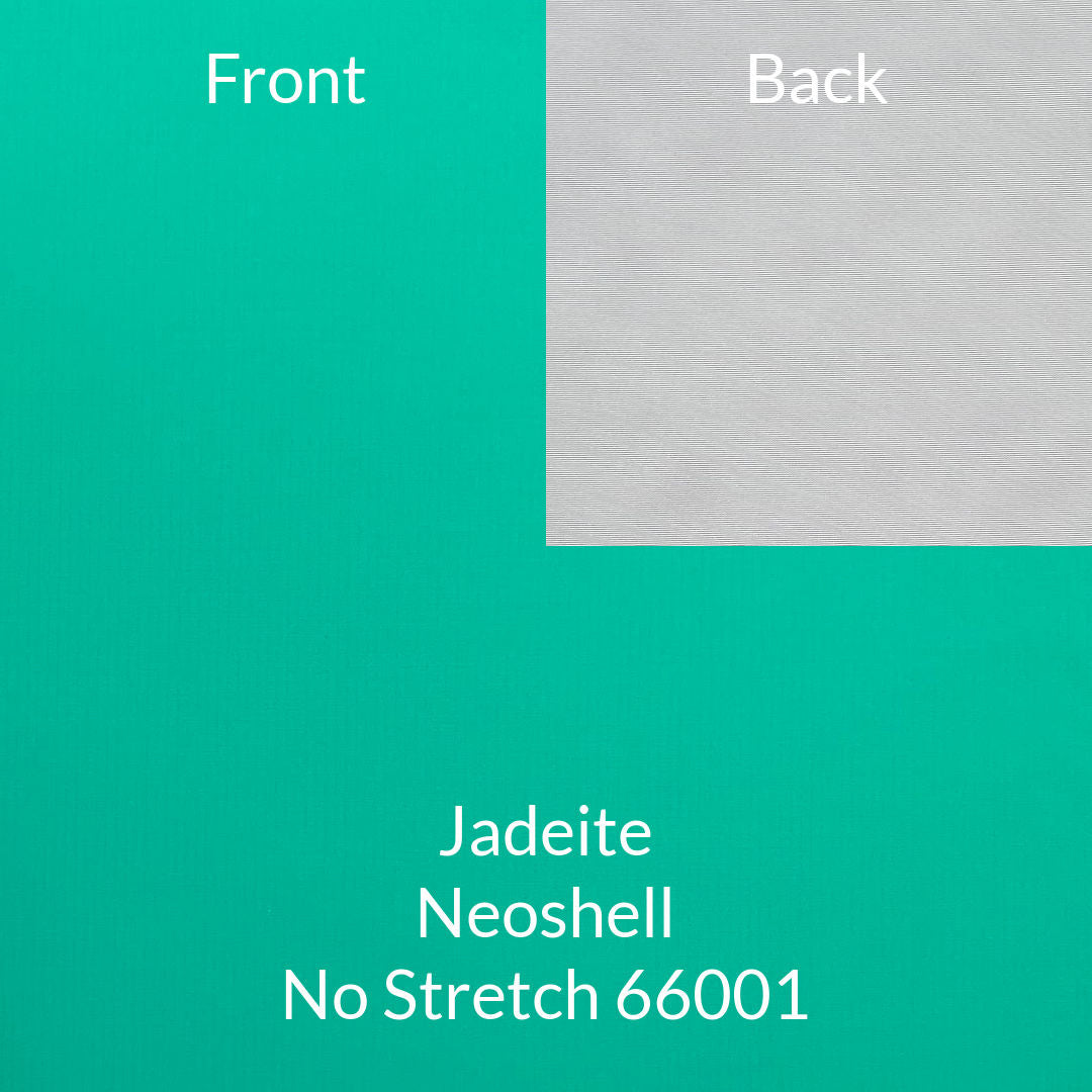Jade coloured green polartec neoshell fabric without stretch
