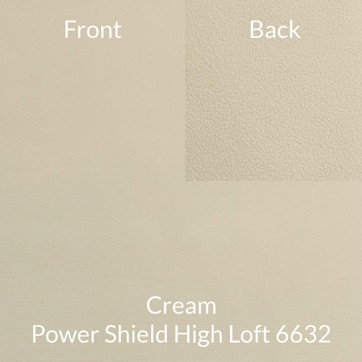 Cream polartec power shield high loft softshell fabric