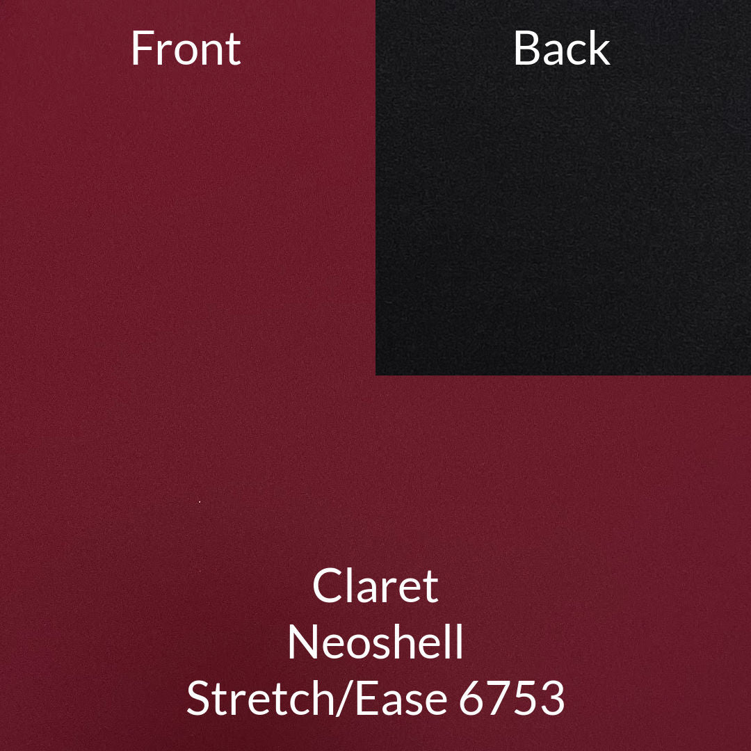 claret red wine coloured waterproof breathable polartec neoshell fabric