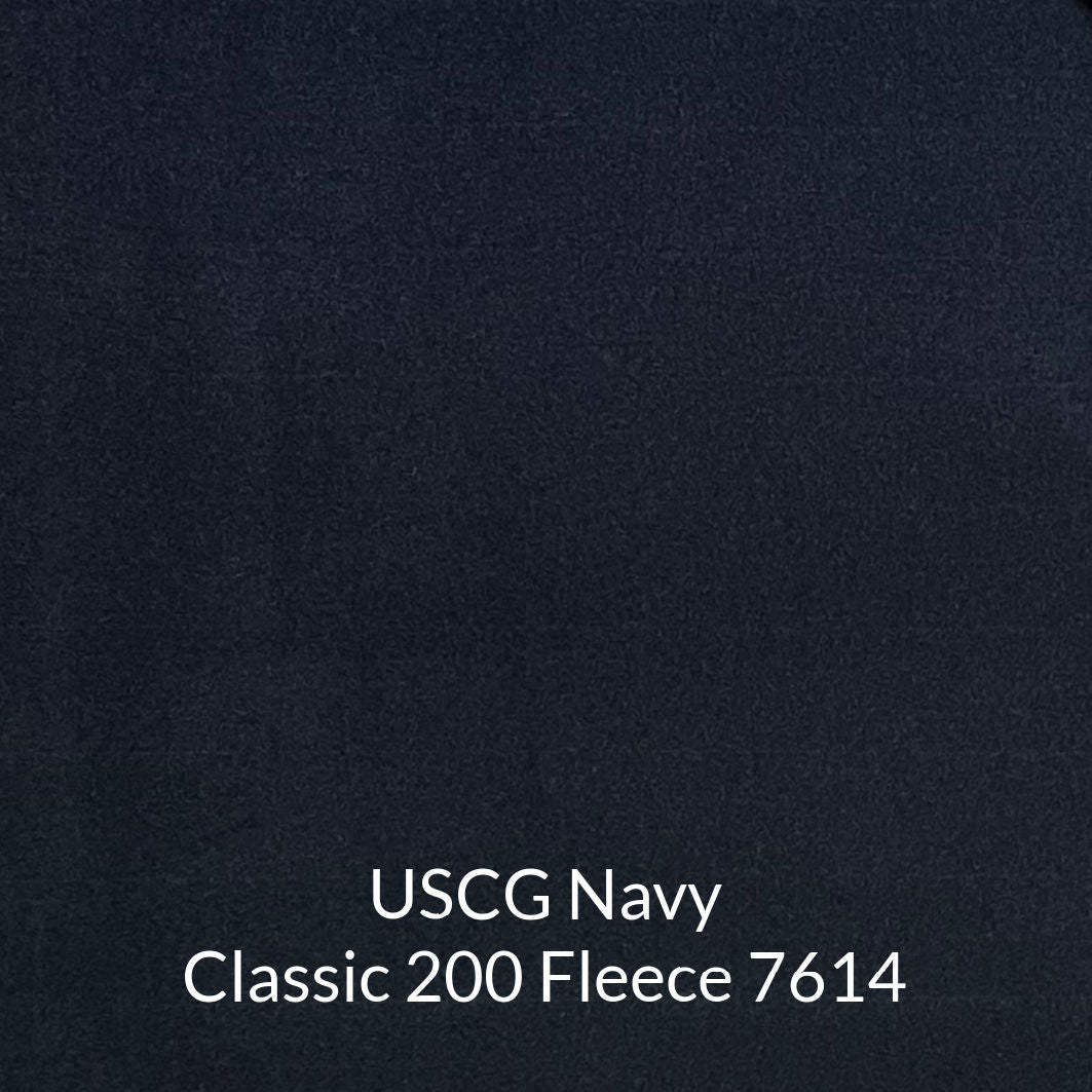 medium to dark navy with a faint prinstripe classic 200 weight fleece fabric