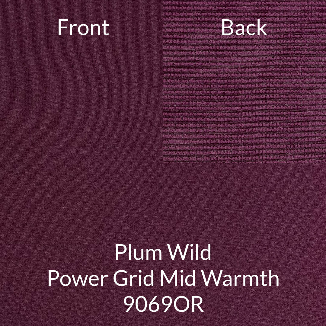 plum purple polartec power grid mid warmth 9069OR fabric