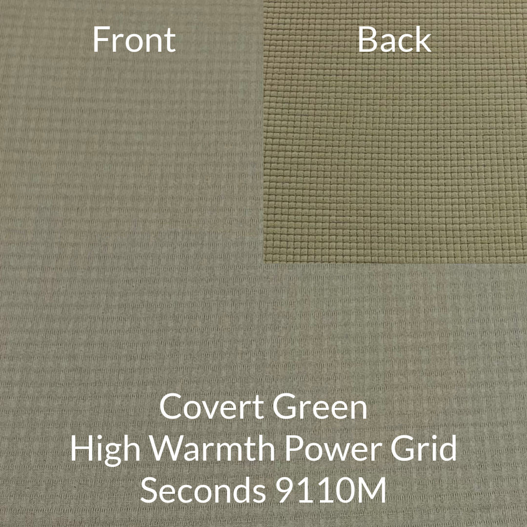light army green high warmth power grid seconds fabric