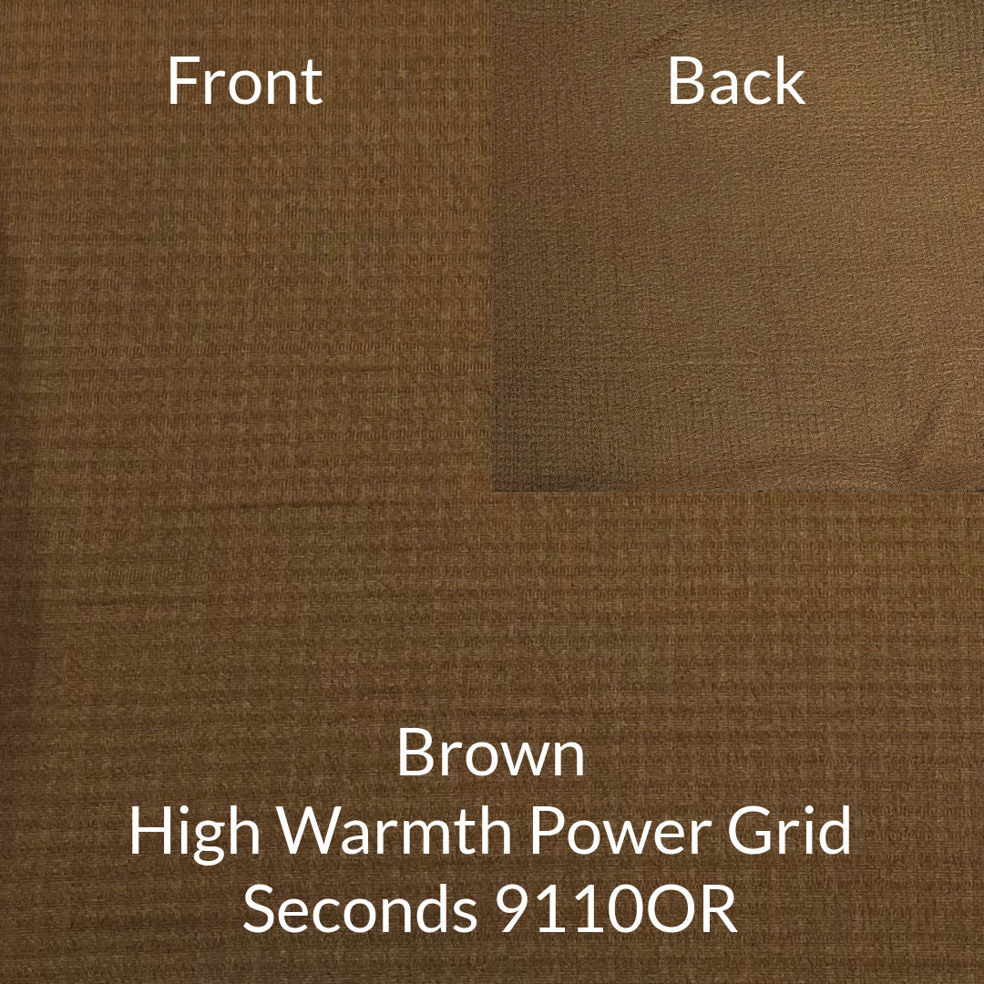 medium brown high warmth power grid seconds fabric