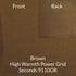 medium brown high warmth power grid seconds fabric