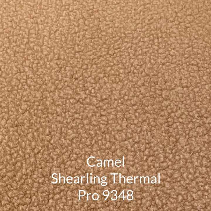 camel shearling style thermal pro fleece fabric