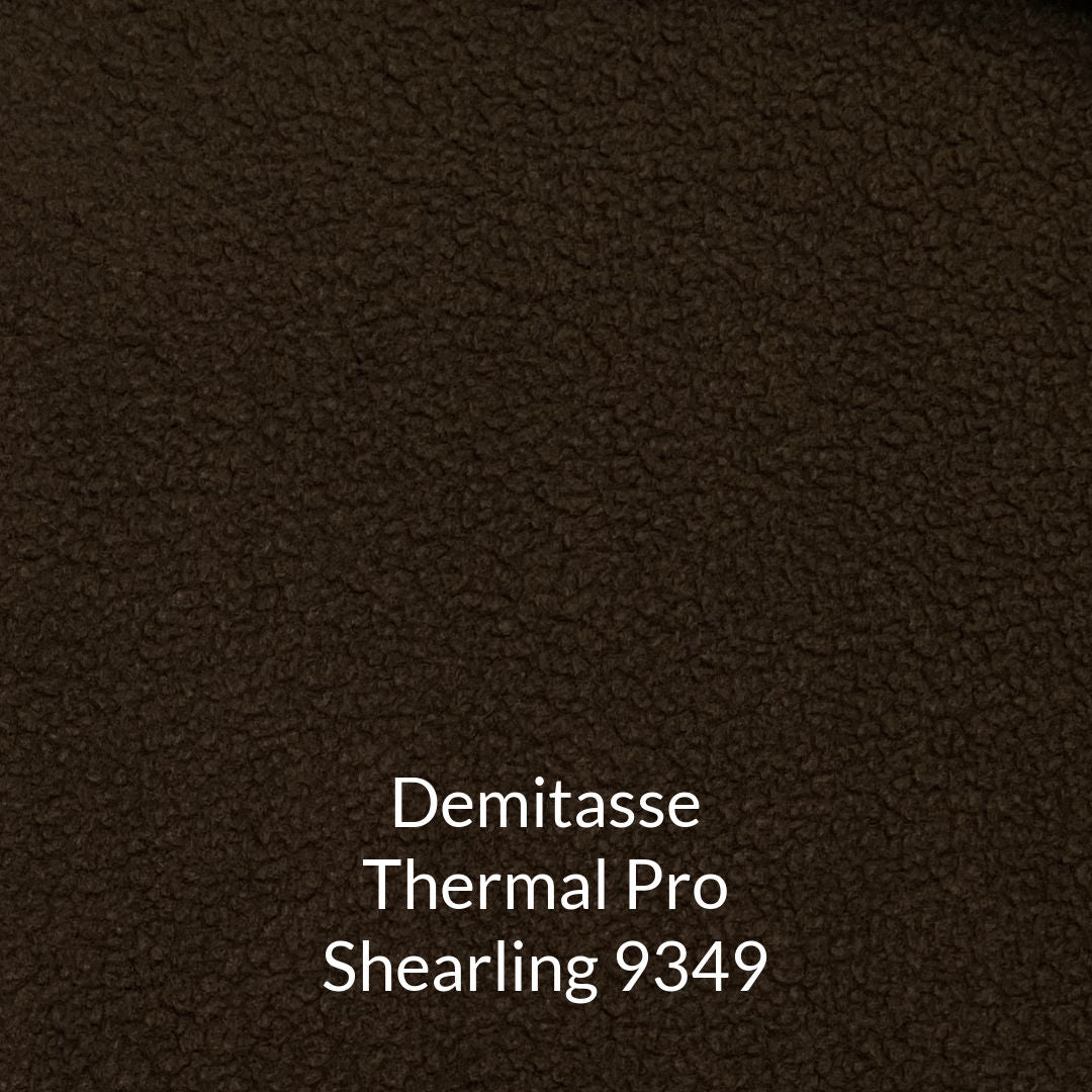 demistasse medium dark brown shearling fleece fabric