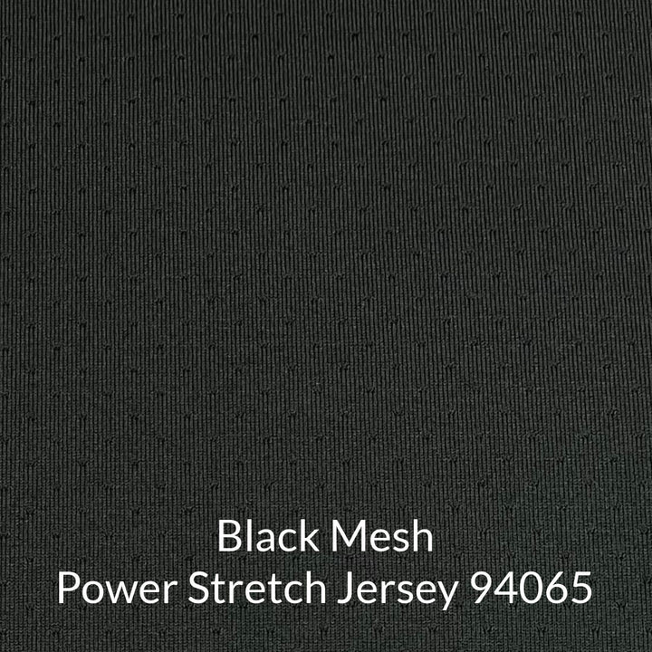 Black Tech Mesh Power Stretch Jersey Fabric
