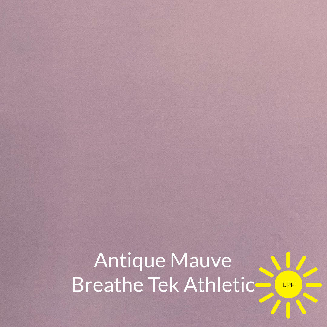 antique mauve dusty purple sun protective athletic fabric