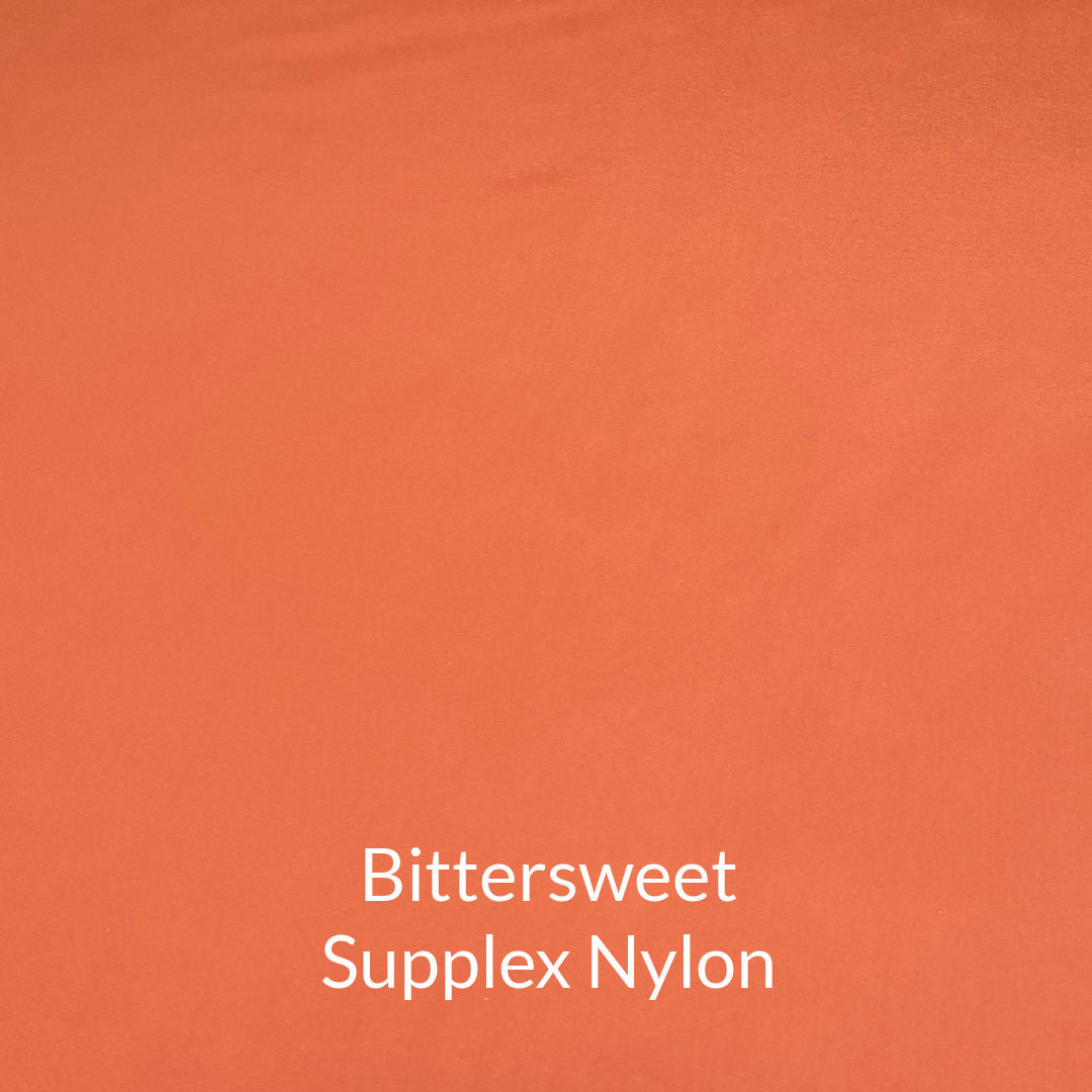 bittersweet dark peachy orange supplex nylon woven fabric