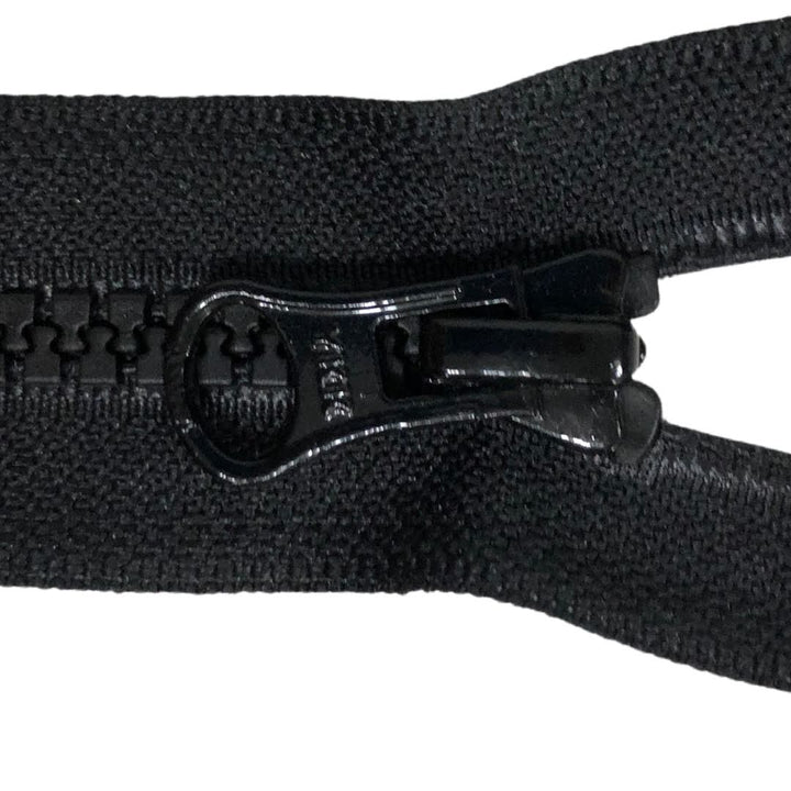 YKK Size 5 Vislon Zippers Black Open Straight Pull Slider