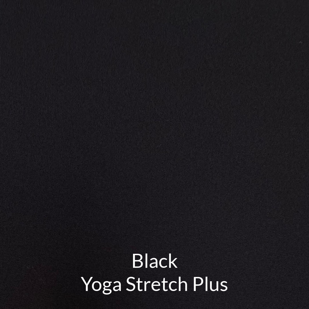 black 350 gsm yoga stretch plus fabric