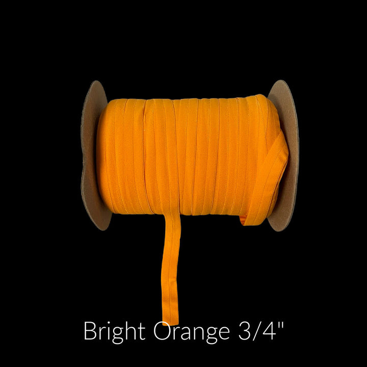 bright light orange fold over elastic