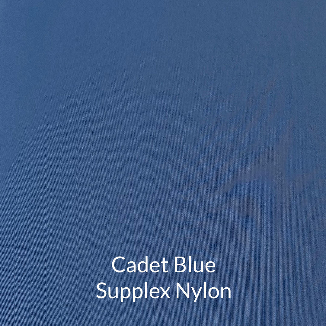 cadet medium greyish blue supplex nylon fabric