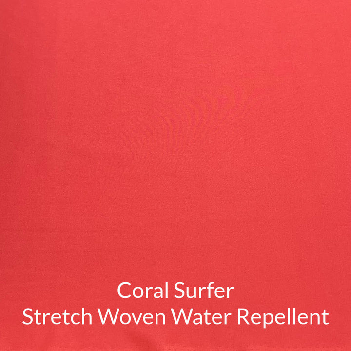 coral surfer stretch woven water repellent fabric