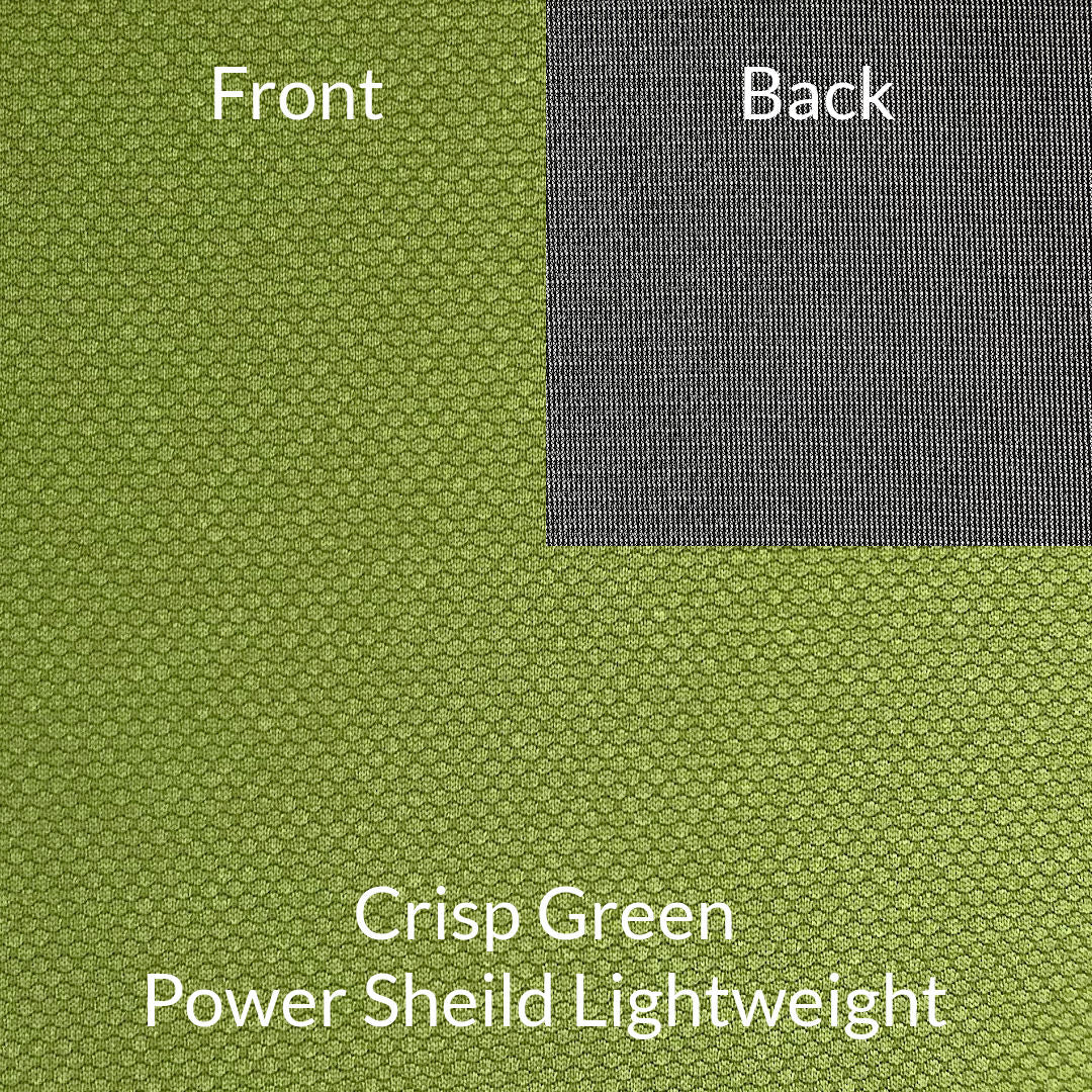 Light bright yellow green with a sheen power shield lightweight fabric