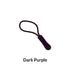 Dark Purple textured zipper pull with attached cord