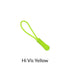 hi vis yellow zipper pull with rope