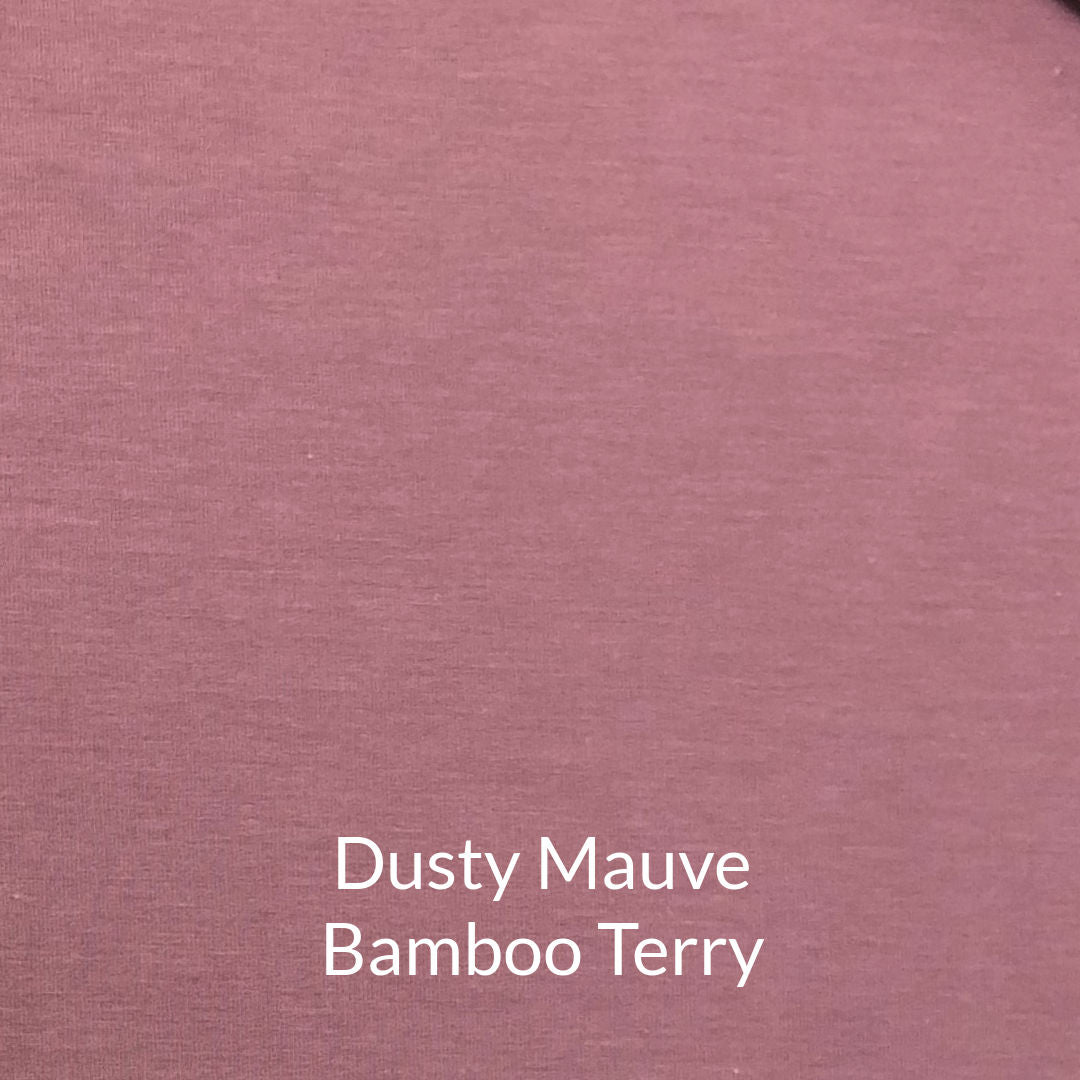 Dusty Mauve Bamboo French Terry Fabric